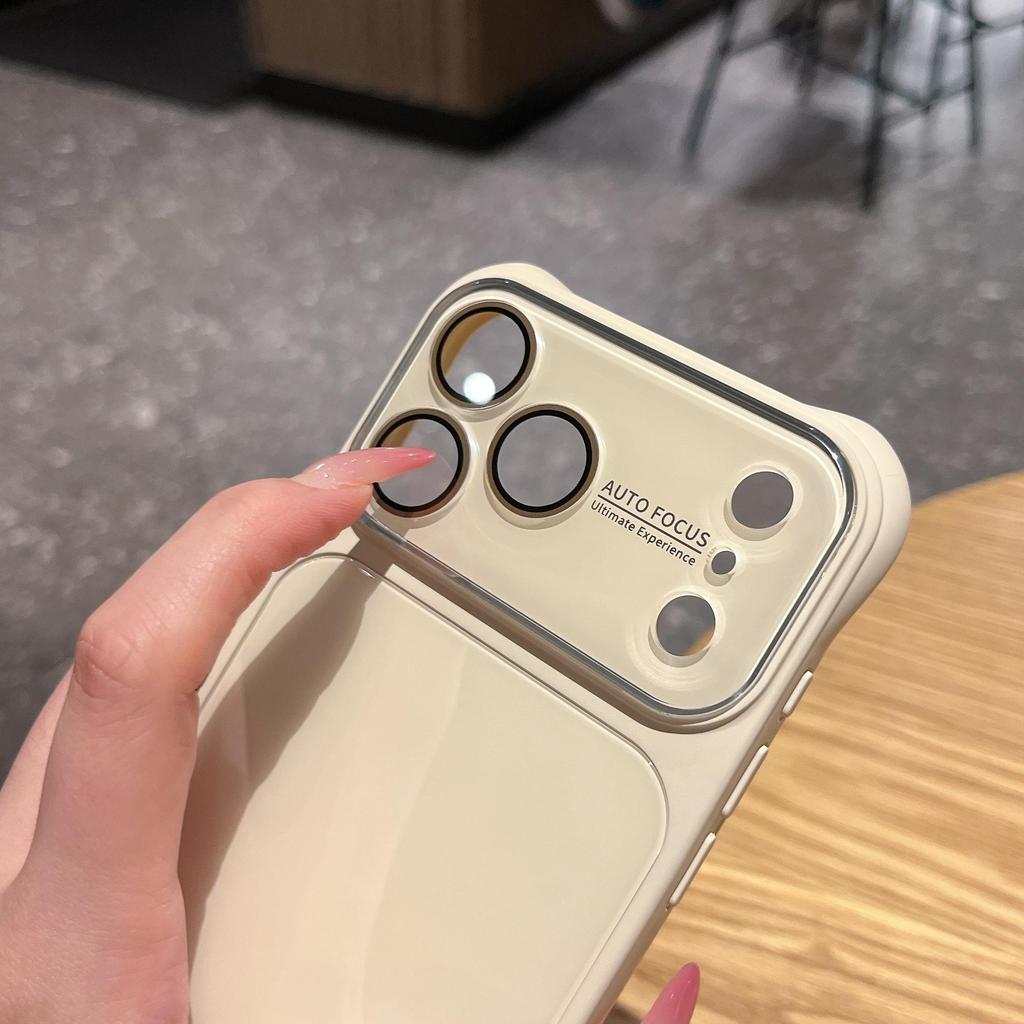 Square Anti-Drop Melamine Glass Case for iPhone 16 Pro Max & Apple 17, 14, 15