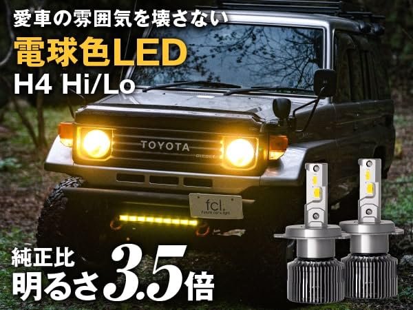 H4 LED Warm Vehicle Inspection Warm for Land and Motorcycles FCL. Headlights, White, Compliant, Halogen, 6200lm, Hi/Lo Switchable, White, Jimny,