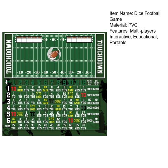 Würfel-Fußball Brettspiel Tragbar Reise Familienabend Partys Interaktives Fußballspiel Erwachsene Fußball Knöchel Touchdown Würfel Tischplatte