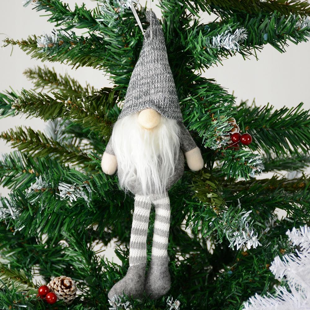 Christmas Gray Elf Dwarf Gnome Beard Ornament Decoration Gift Holiday