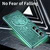 For For Samsung Galaxy Z Fold 7 6 5 4 3 5G Fashion Hinge Mechanical Electroplating Phone Case Screen Protector 360° Protective Cover