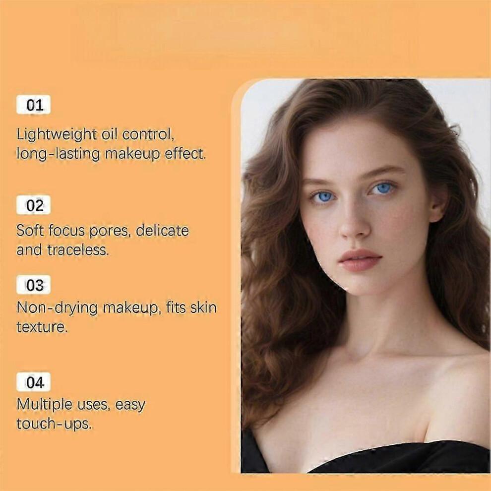 (Zuckerplätzchen)Easy-Bake loses Puder Matt Ölfreies Fixierpuder Porenverfeinerndes Langanhaltendes Gesichtspuder für Frauen Tägliches Make-up