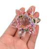 Fiori di Loto di Cristallo Riflessione del Colore Antiscivolo Robusto Vetro Fiore di Loto Decorazione Feng Shui 3 Strati Portafortuna Statuetta Fiore di Cristallo