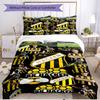 3pcs Duvet Cover Set (1*Duvet Cover + 2*Pillowcase, Without Core), BK Hacken Print Soft All‑Season Bedding Set, Home Bedroom Decor Gift