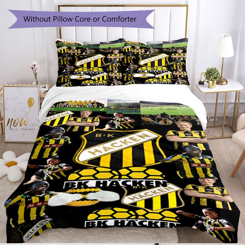3pcs Duvet Cover Set (1*Duvet Cover + 2*Pillowcase, Without Core), BK Hacken Print Soft All‑Season Bedding Set, Home Bedroom Decor Gift