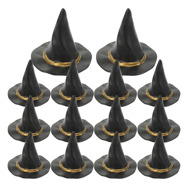 

10Pcs Mini Witch Hat For Halloween Party DIY Decoration Kids Toy Doll Pumpkin Tiny Hats Cake Ornament Dollhouse Miniature Crafts