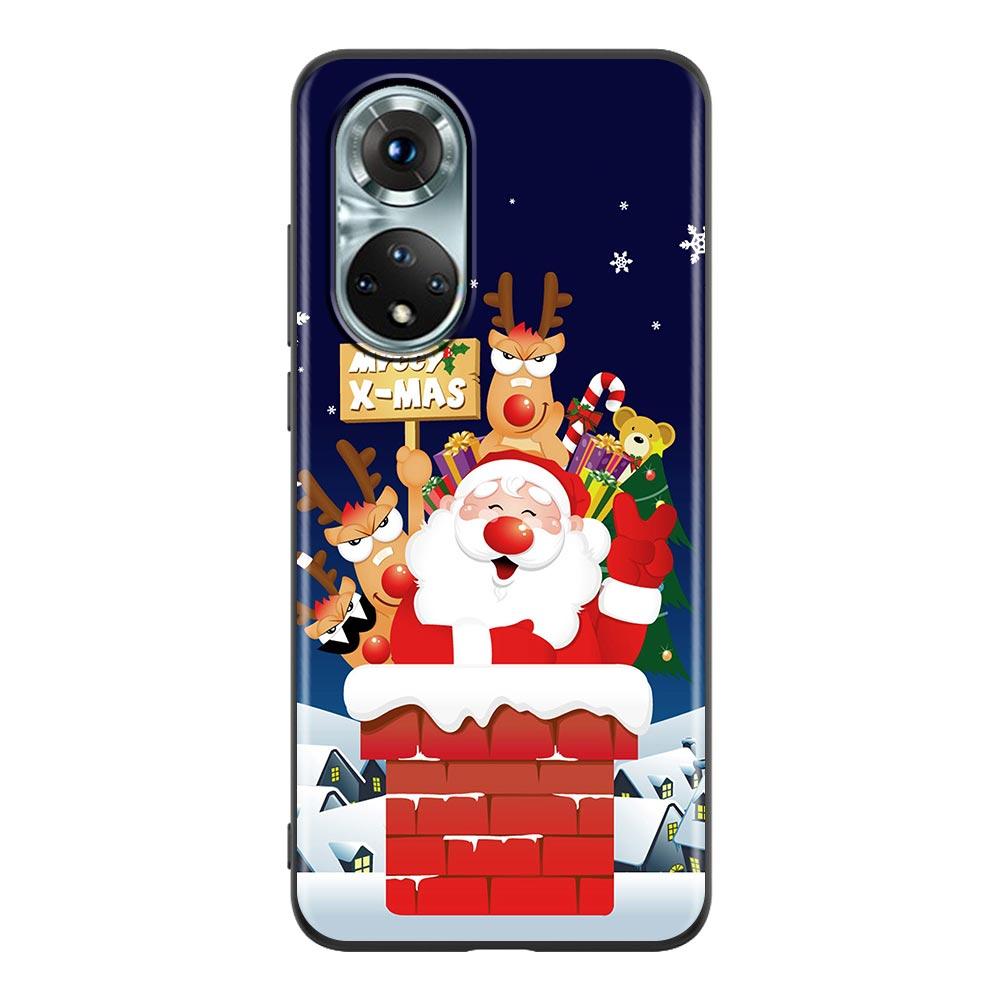 Merry Christmas Santa Claus Elk Phone Case For Honor X8 60 8X 9X 50 30i 21i 20 9A Play Nova 8i 9 SE Y60 Magic4 5G Pro Lite Cover