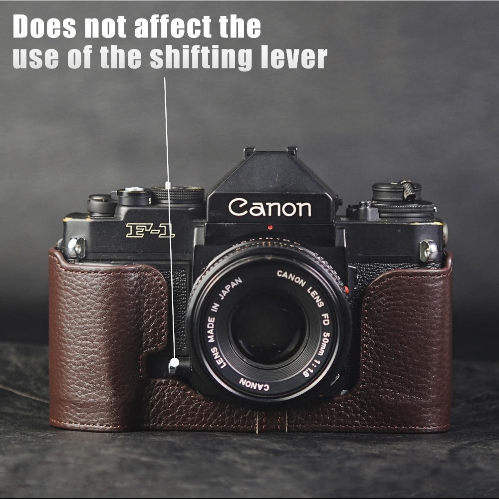 Leash Camera Strap For Canon F1 Case AE-1/A1/QL17 II Case Camera Genuine Leather Bag Photography Accessories Leather Camera Bag