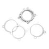 10Pcs Turbo Down Pipe Gasket 3in 4 Bolts Stainless Steel Rust Resistant for GT30 GT35 T3 T2 T4 T6