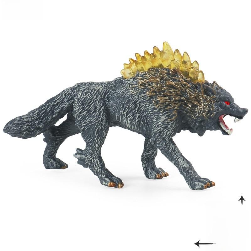 Children Mythical Animal Toy Model Plastic Realistic Snow Wolf Figurine For Kids Educational Play