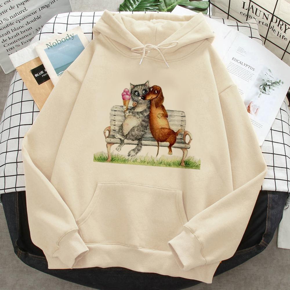 Dachshund hoodies long sleeve top 90s anime sweat y2k Pullover clothes kids  anime Hooded Shirt