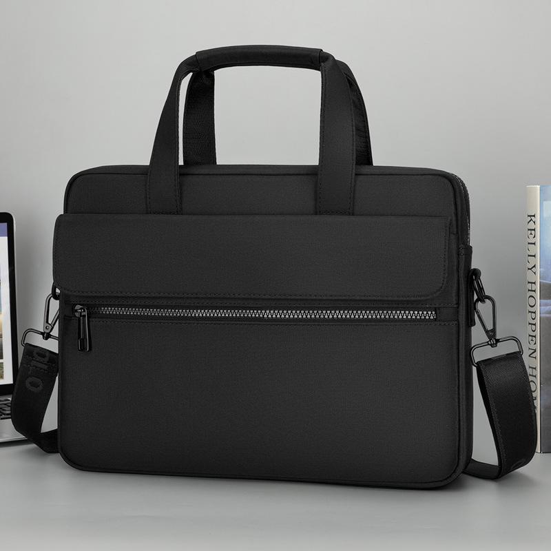 Men's Casual Oxford Multi-Layer Travel Briefcase - Large Capacity Laptop & Business Handbag