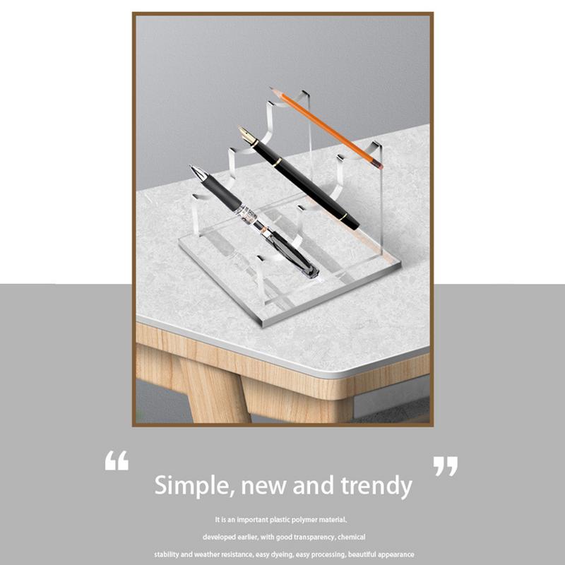 Clear Desk Acrylic Pen Holder Clear Acrylic Support Pen Holder Acrylic Pen Display Stand Clear Pen Rack Eyebrow Pen Support