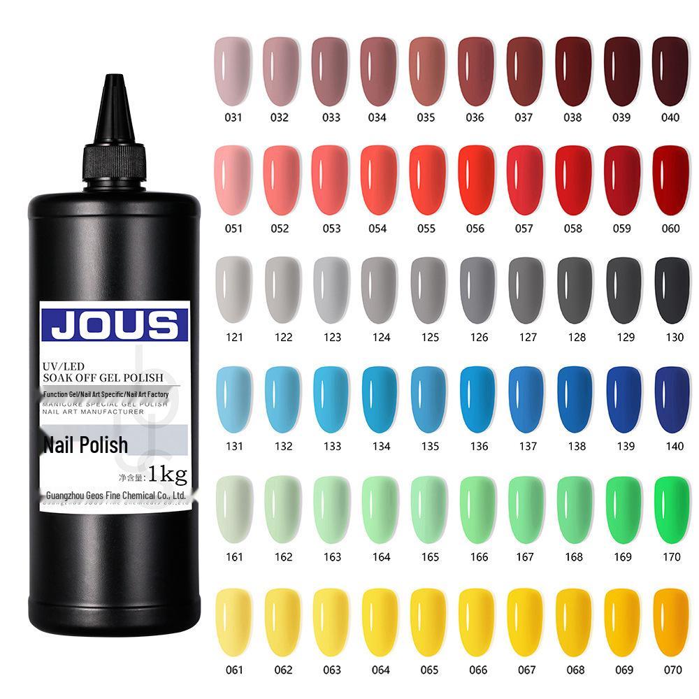 1KG High-End Solid Color Gel Nail Polish Pack with Glitter, Crushed Diamond, and Cat Eye Effects