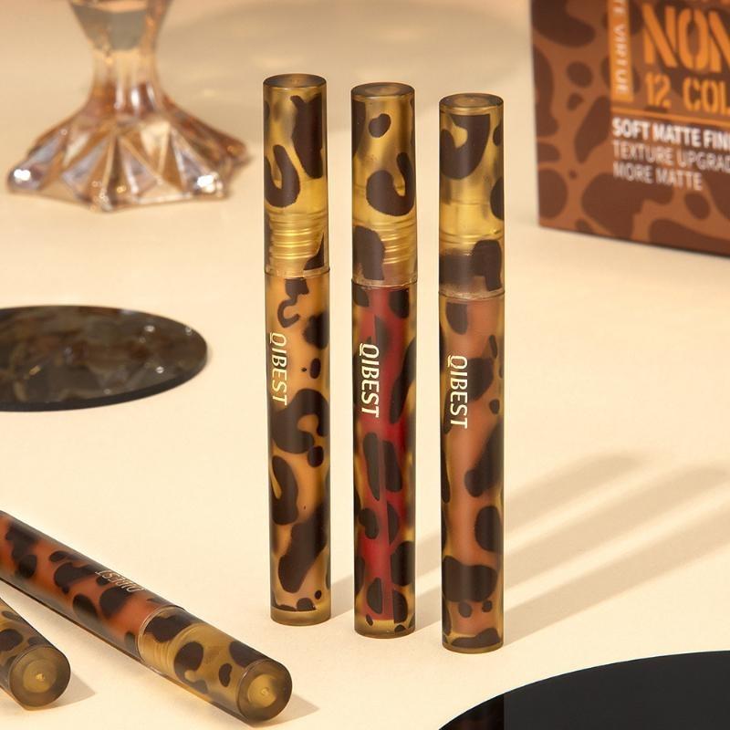 Matte Velvet Misted Leopard Lip Glaze Is Easy To Apply Color, Does Not Stain The Cup, Does Not Fade