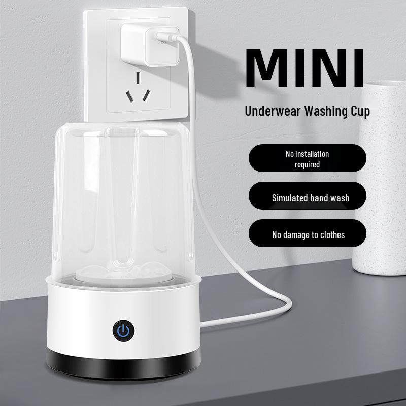 Portable Mini Automatic Washing Machine for Underwear and Socks with Wireless Charging