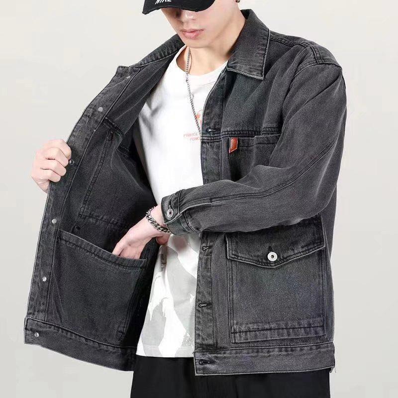 

Men s Windproof Thick Velvet Denim Jacket - Winter Wear-Resistant and Loose Fit 5XL