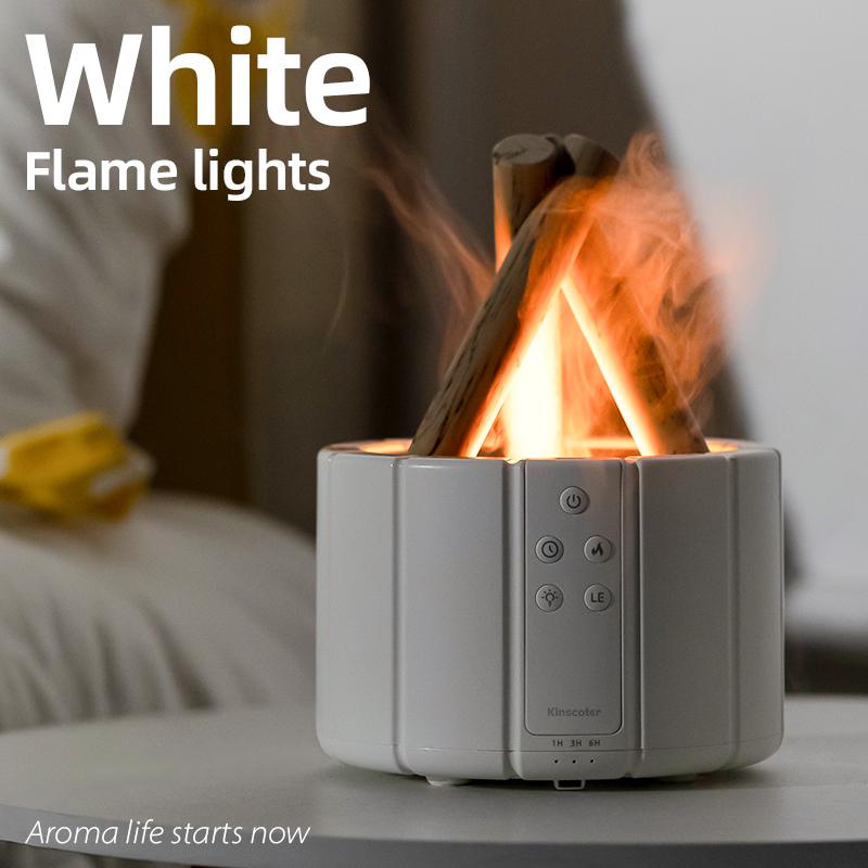 

KINSCOTER Firelight Aroma Diffuser Увлажнитель воздуха Ультразвуковой генератор холодного тумана Fogger Светодиодная лампа с эфирными маслами Flame Oils Difusor