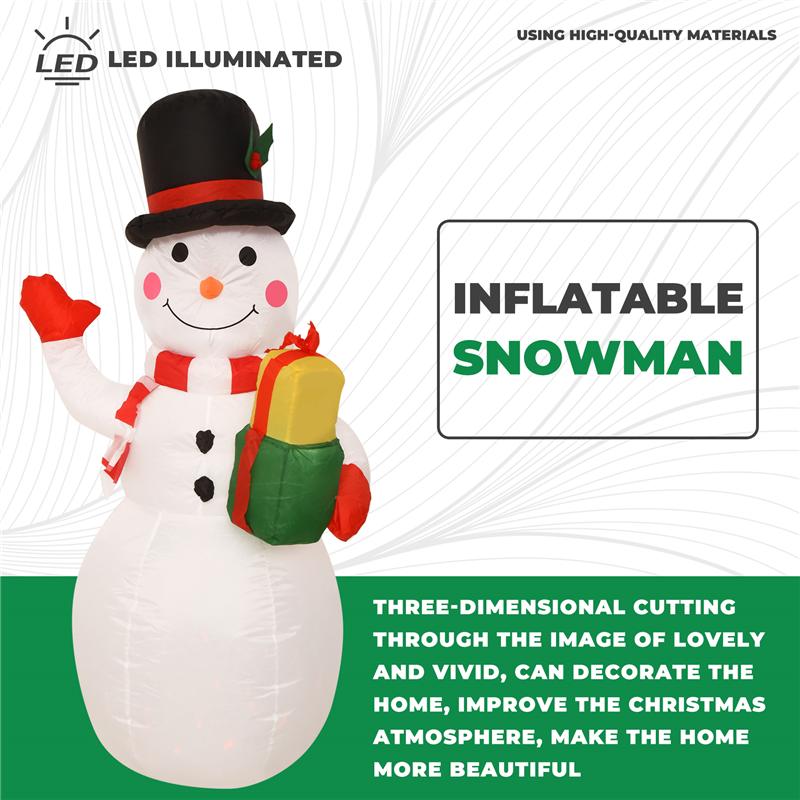 ABWR-150Cm LED Illuminated Inflatable Snowman Air Pump Night Lamp Inflatable Toys Indoor Outdoor Christmas Decor