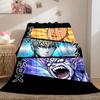 One Punch Man Trendy 2D Print Flannel Blanket, Cartoon Theme for Home Decor, All-season Bed Travel Blanket_LIAN