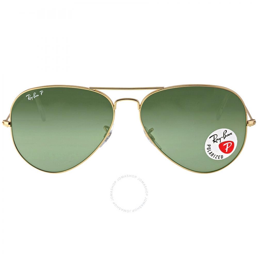 

Ray Ban Aviator Classic Polarized Green Unisex Sunglasses RB3025 001 58 62