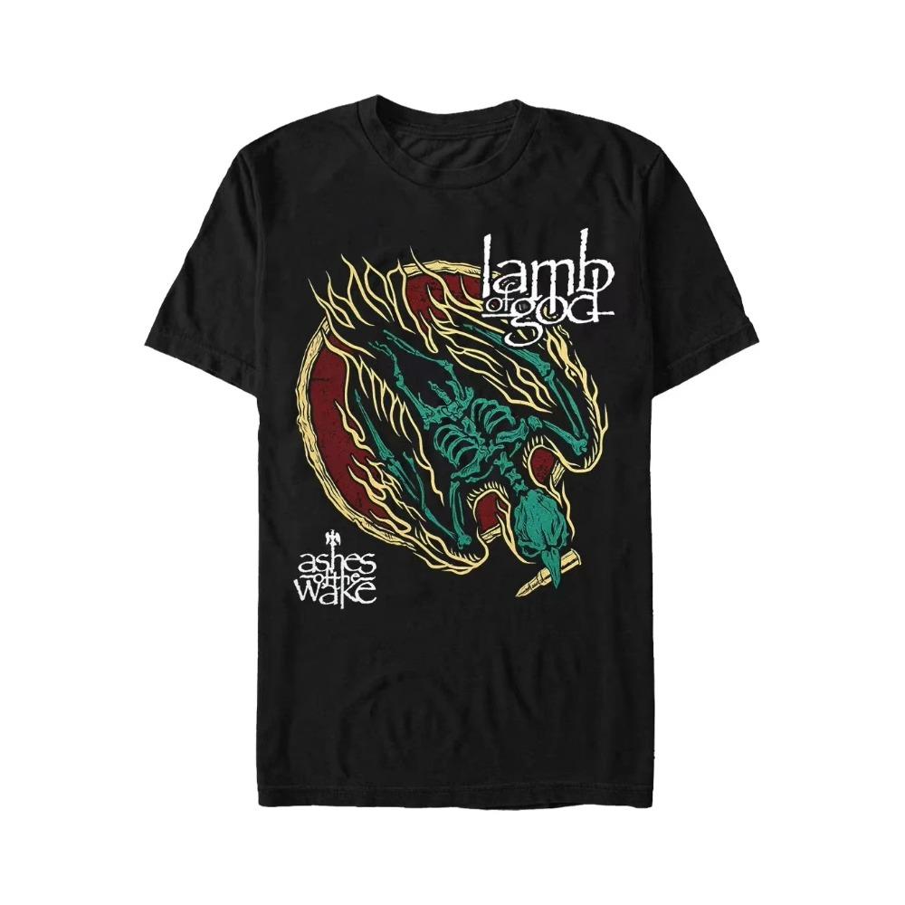 Lamb of God - Crow Peripheral Pattern Printing Summer Luxury Brand Cotton Men's and Women's T-Shirts Short Sleeves