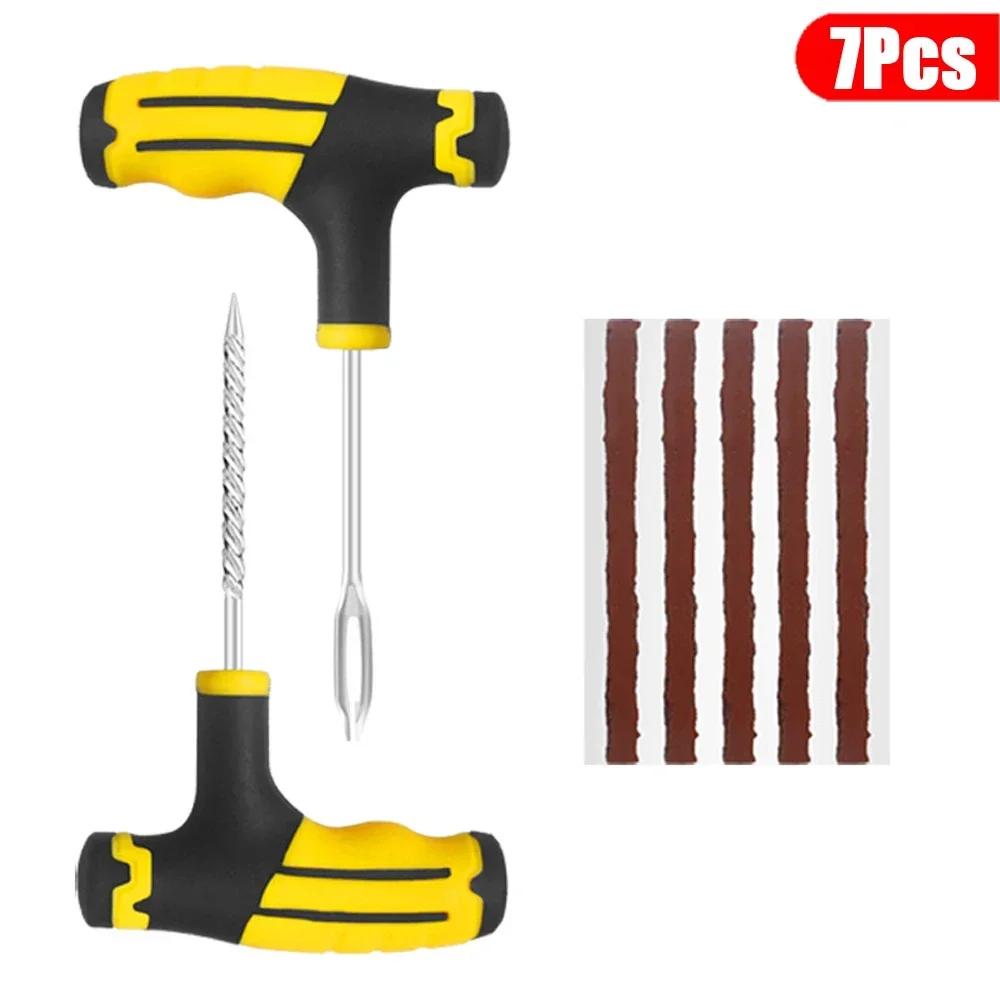 

7/18/28/31 шт. Набор инструментов для ремонта шин мотоцикла, автомобильные бескамерные шины, комплект для ремонта проколов шин, заглушка для гаражного ремонта