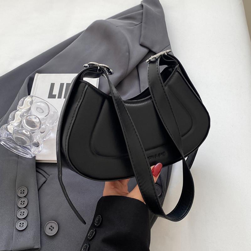 

Stylish Women s Pu Shoulder Bag Elegant Casual Moon Bag Perfect For Fall Fashion