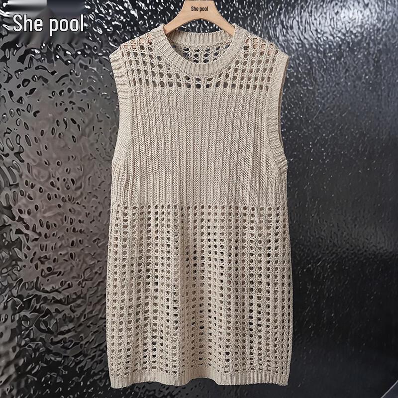 Women s Loose Hollow Knit Vest One Size