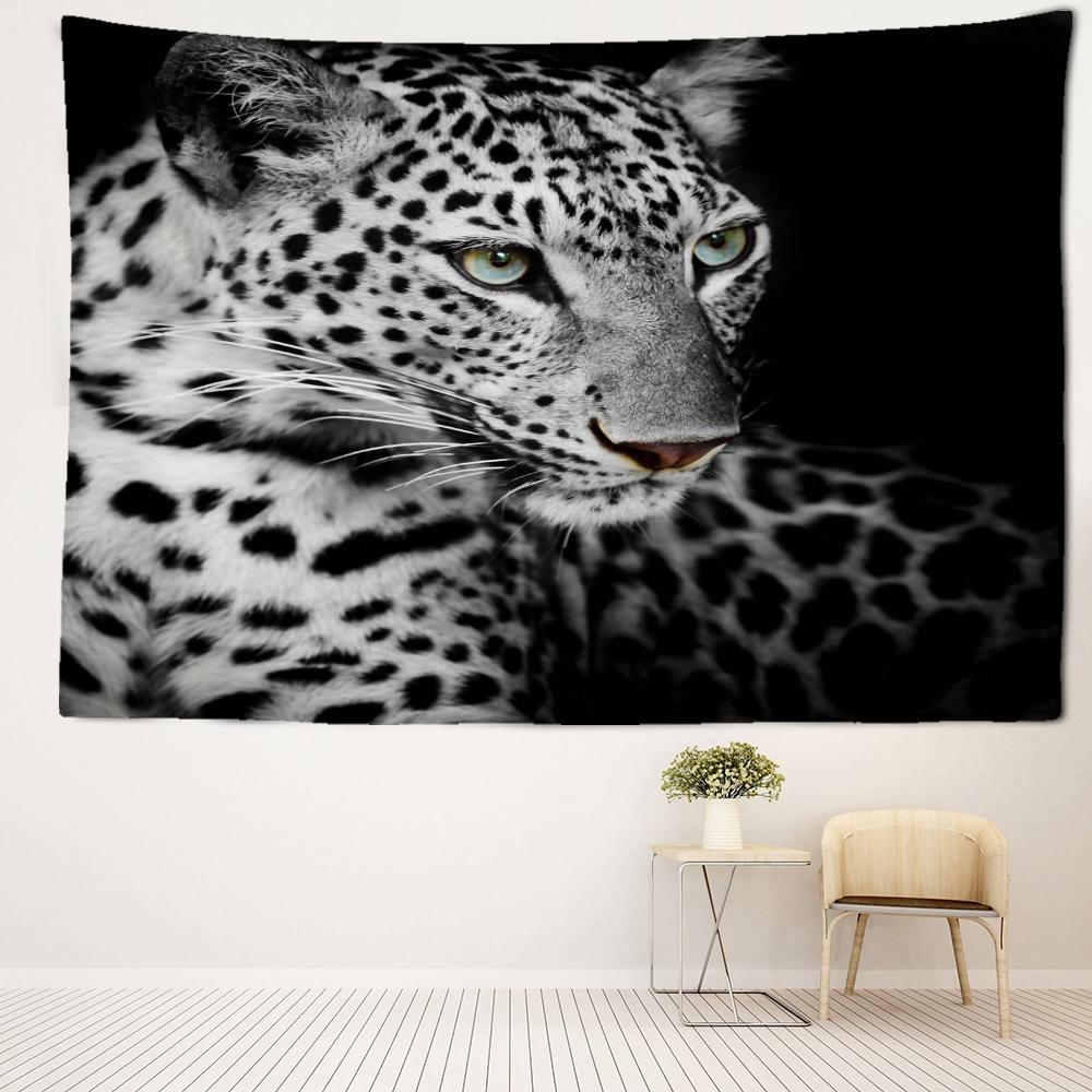 Black Panther Tapestry Wall Hanging Animal Hippie Tapies Psychedelic Mysterious Bedroom Home Decor Background Cloth