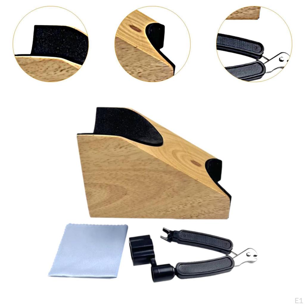 Guitar Neck Rest Support Pillow Cradle Elegant Wood Universal Adjustable Display Stand
