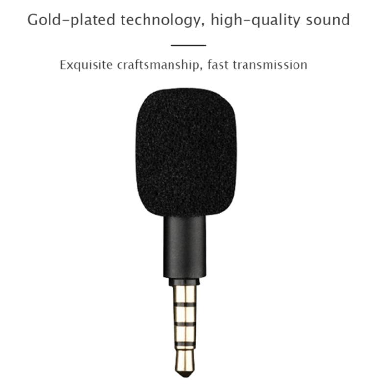 Portable Small Microphone Mini Omnidirectional Vocal Instrument Condenser Plug In Megaphone Wireless for Phone PC Tablet
