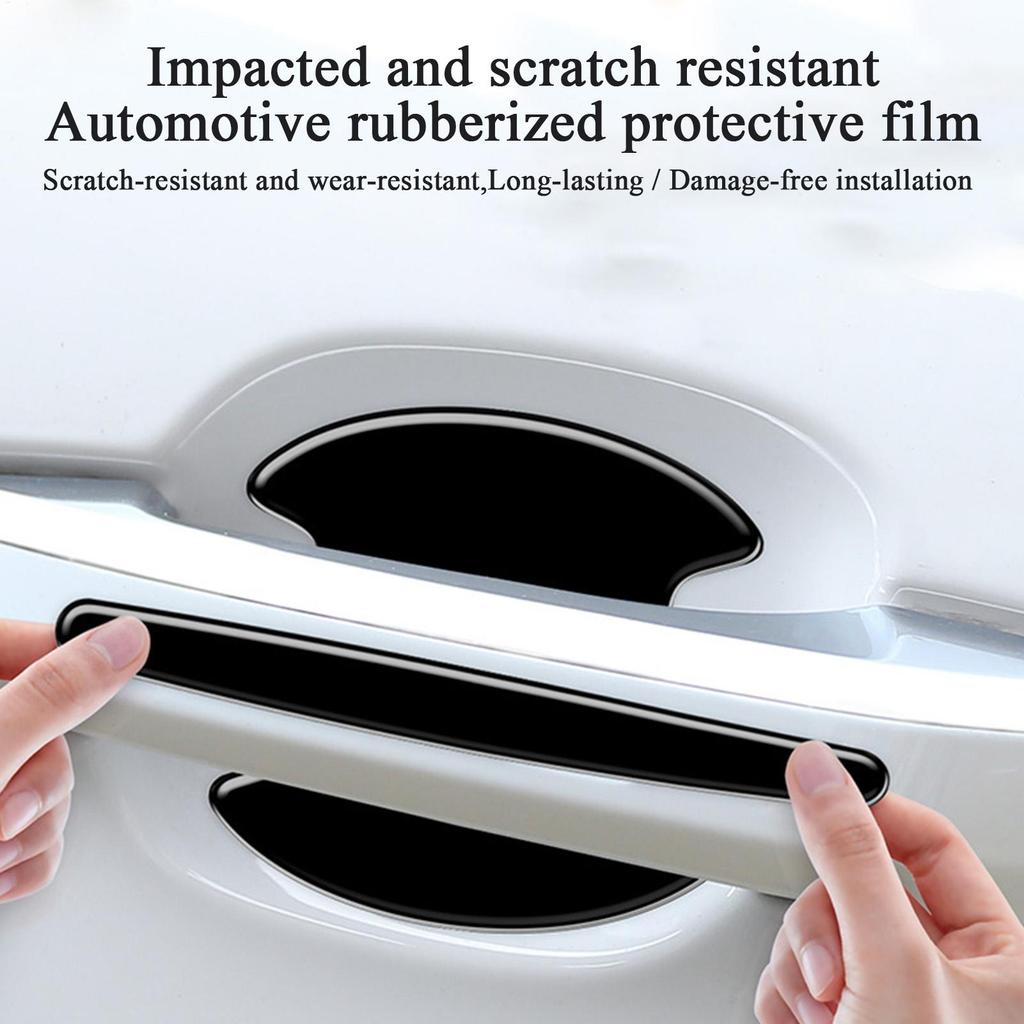 Car Door Handle Protector Anti Scratch Vehicle Door Handle Cup Protector Protective Film Sticker For Truck SUV RV Maintenance