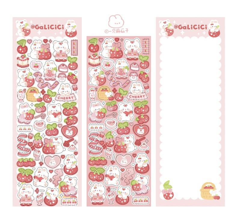 Корейский популярный милый мультяшный милый кролик goo карта наклейка DIY материал рука — фото 4