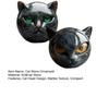Black Cat Stone Marble Texture Cat Head Sculpture Hand-Carved Healing Stones Keepsake Gift for Cat Lovers Women Men