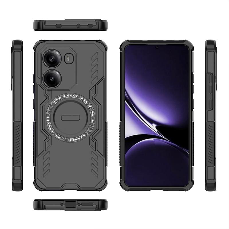 KEYSION Hollow Heat Dissipation Case for Xiaomi POCO X7 Pro Silicone+PC Magnetic Cooling Shockproof Phone Cover for Redmi Turbo4
