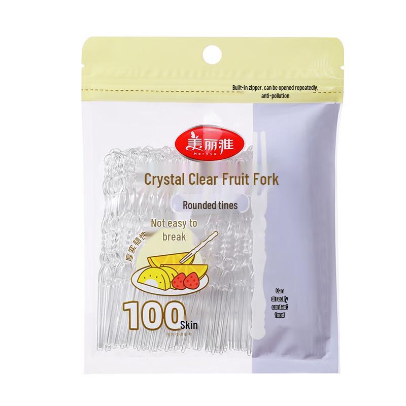 

Meiliya Disposable Crystal Clear Fruit Forks