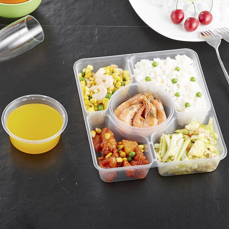 Disposable 5-Compartment Takeout Lunch Box Set
