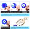 Turkish Blue Glass Eye Amulet Horseshoe With Elephant Ribbon Ethnic Wall Hanging Lucky Pendants Wind Chimes Home Car Decoration