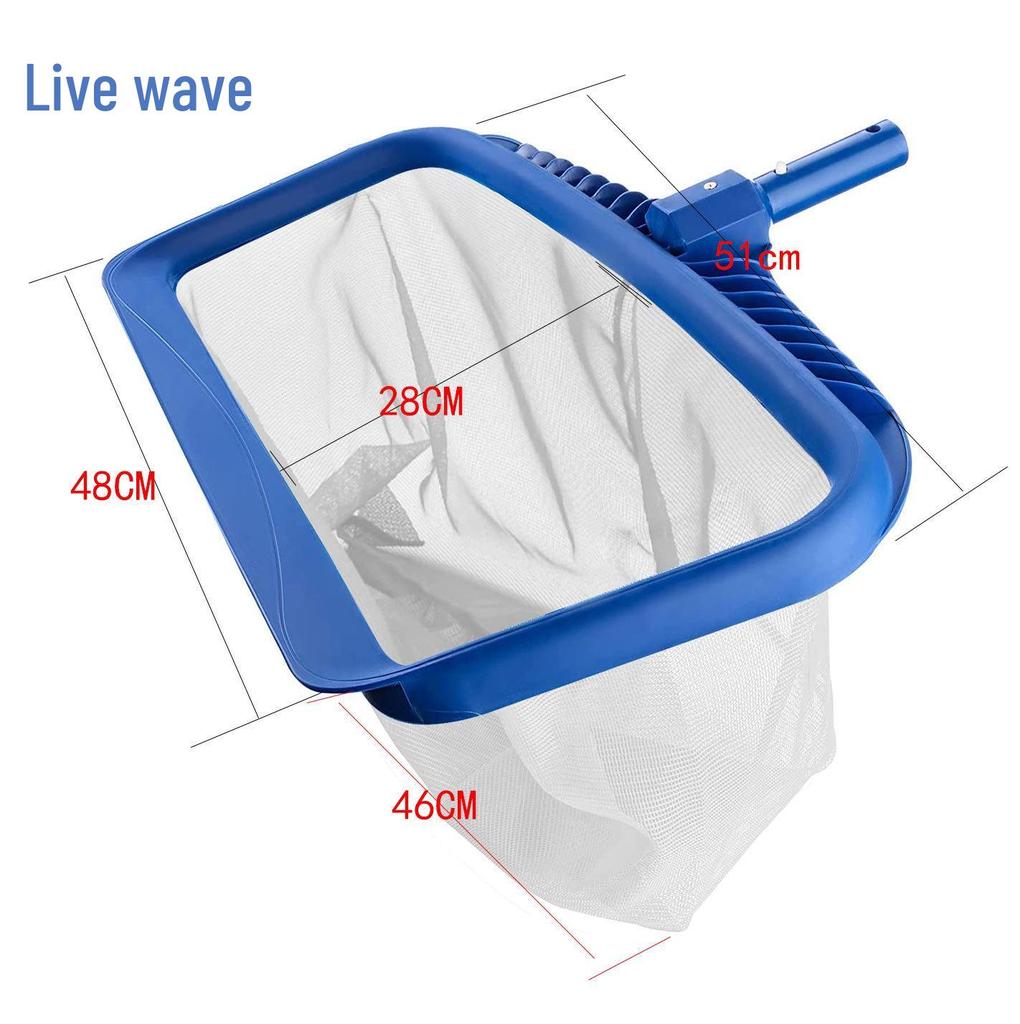 Aluminium Pool- & Teichkescher zum Entfernen von Blättern - Verdickt, verschlüsselt zur Tief- & Flachwasserreinigung