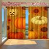 2D FLAT PRINTING 2pcs Curtains (Without Rod) Halloween Cute Ghost and Pumpkins Holiday Ramadan Printed Curtains Durable