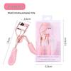 Press Eyelash Curler with Pink Handle & Carbon Steel for Natural Curling – Beauty Tool in Box.