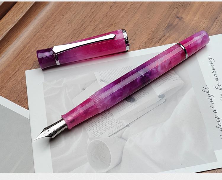 PENBBS 495 Piston Fountain Pen - Large Capacity Transparent Acrylic Unisex Writing Pen