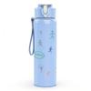 1PC Doodle Figure Sport Human Pattern 750ml Color Plastic Sports Water Bottle Leakproof Flip Straw Lid Suitable for Sports Office Home Use