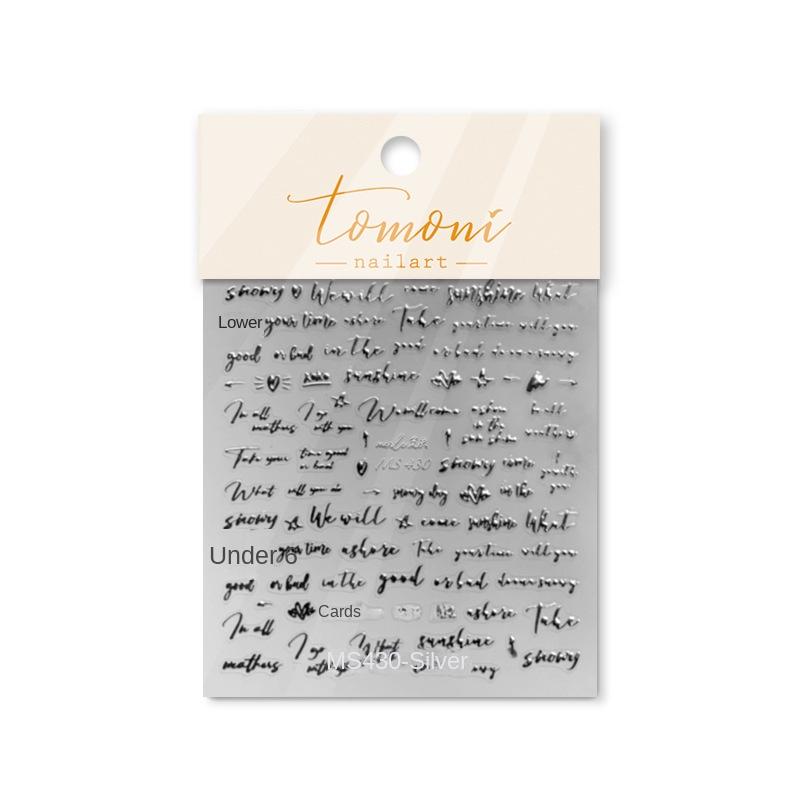 Bronzing Metal Letters Nail Art Stickers DIY Making Creative Decorative Stickers