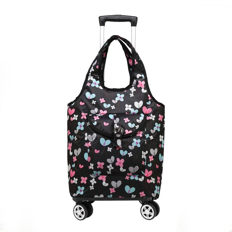 

Портативная складная тележка для покупок с телескопической ручкой