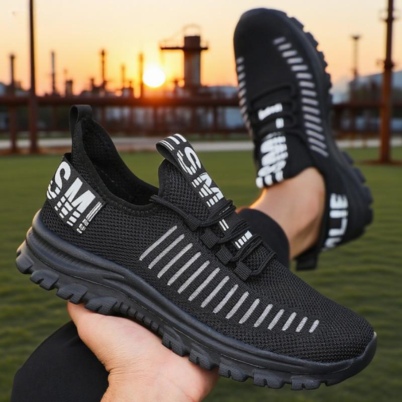 

Men s Light Mesh Running Shoes Breathable Knit Lightweight White Sole Daily Wear Leisure Time High Quality Performance Sneakers 36