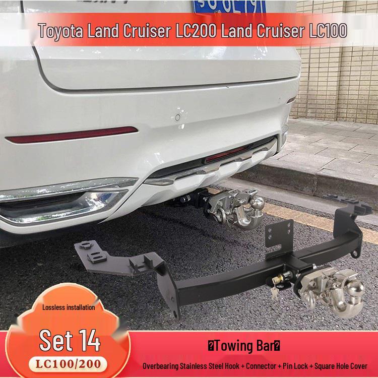 Compatible Tow Hook for Toyota LX570, Land Cruiser LC200, and FJ Modified Trailer Bars