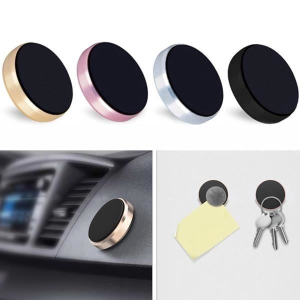 Support Voiture - OEM - Aimant Universel - Couleur Argent - Compatible Smartphone - Installation Collante