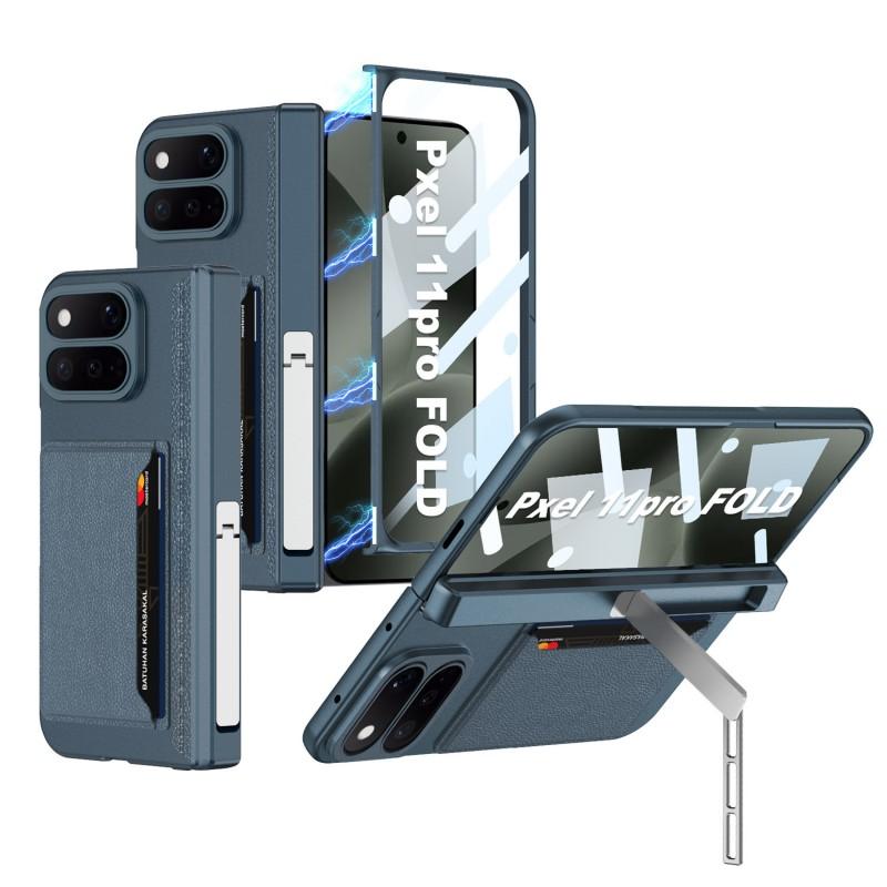Google Pixel 11 Pro Fold Hülle Mit Kartenfach Magnetischer Ständer Vollständige Abdeckung PC Schale Business Stil
